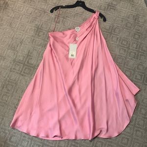 Silk Halston Dress one Shoulder Mini